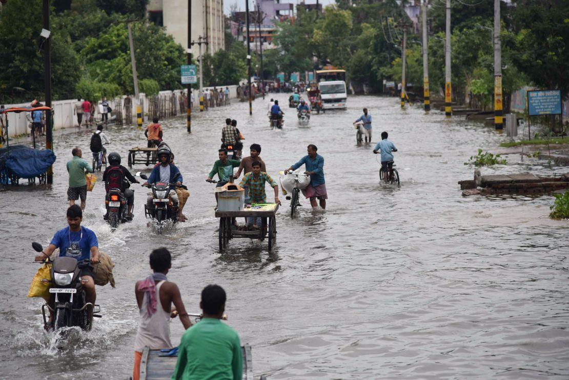 Last year, floods in Patna, Bihar state, made commuting a challenge for many residents.