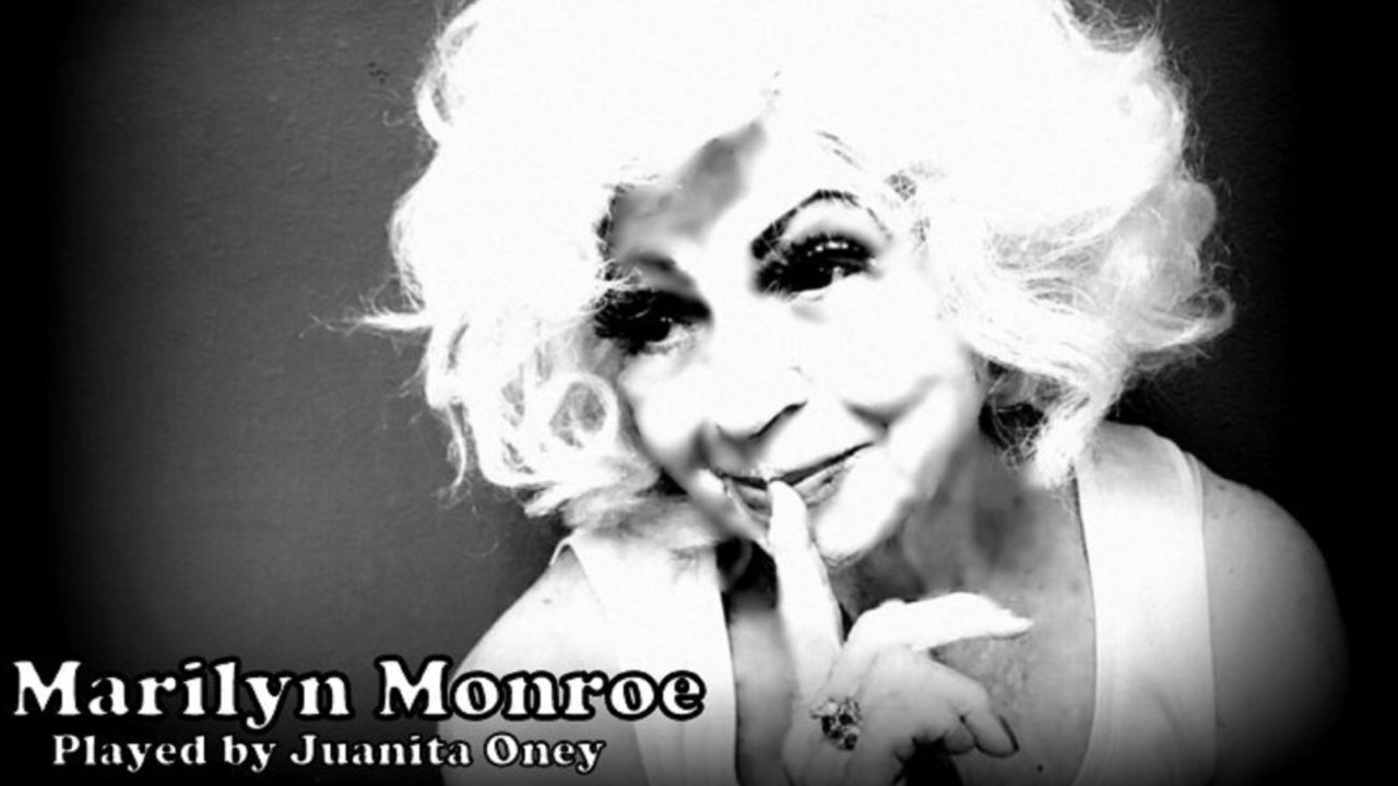 Juanita Oney strikes a post as Hollywood glamor icon Marilyn Monroe. 