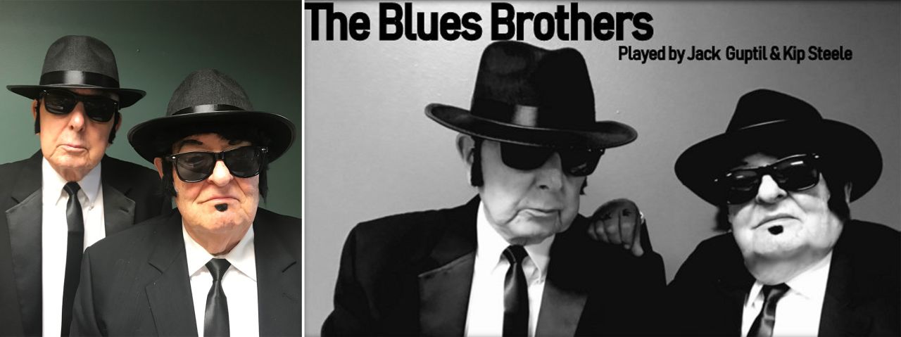Best friends Kip Steele, right, and Jack Guptil pose as Hollywood's Blues Brothers. "I am lover of life," said Steele.
