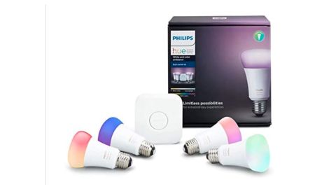 Philips Hue White and Color Ambiance A19 LED Smart Lighting Starter Kit
