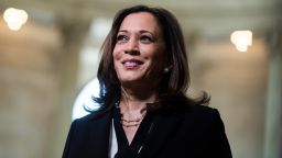 Sen. Kamala Harris, D-Calif., is seen after an interview in Russell Building on Wednesday, June 24, 2020. (Photo By Tom Williams/CQ-Roll Call, Inc via Getty Images)