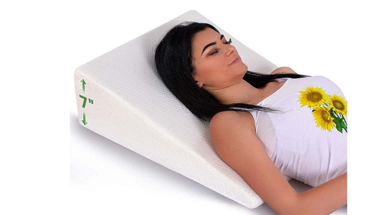 Abco Tech Bed Wedge Pillow With Memory Foam Top