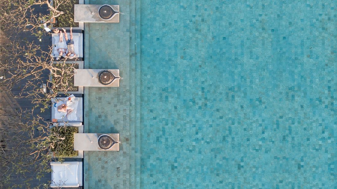 <strong>Distinctive vibe</strong>: "Each pool kind of has their own little personality," says Walls, whose photos capture that individuality, while celebrating the universal appeal of pools of water. Pictured here: a private pool in Bali, Indonesia.