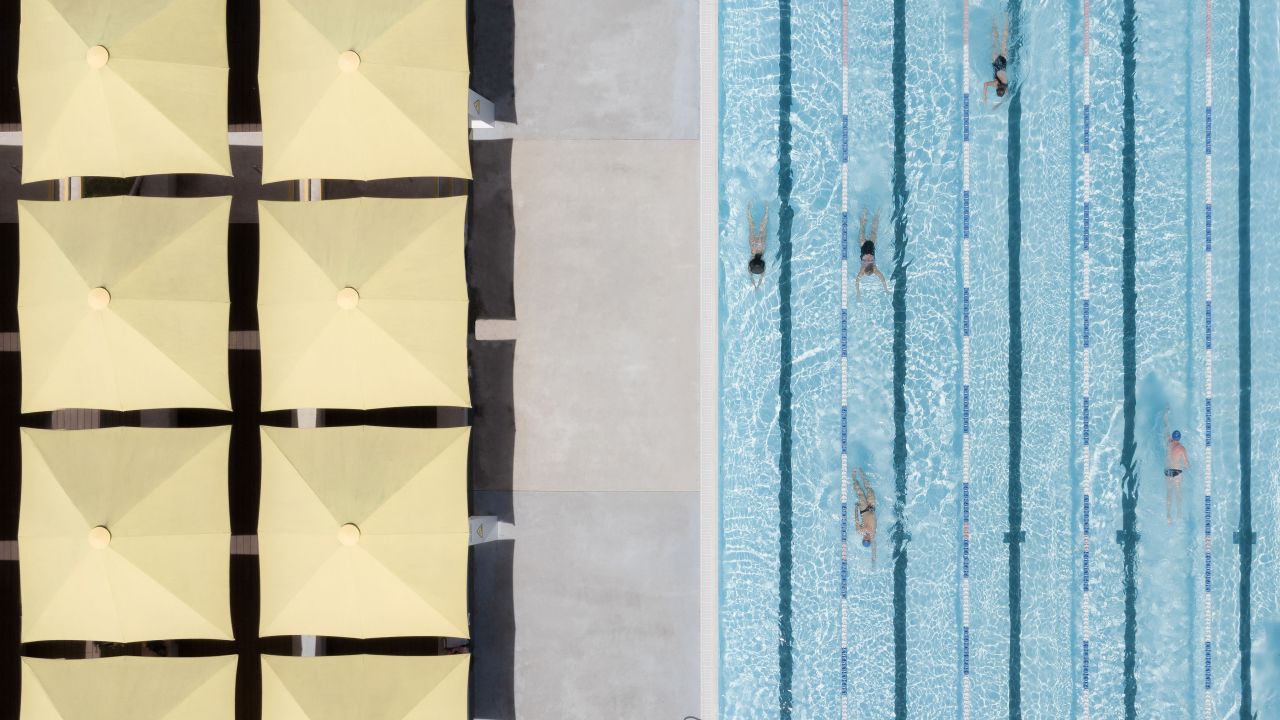 <strong>Global pool perspective</strong>: When circumstances allow, Walls says he'd love to continue the series and photograph swimming pools in California, Mexico and the Mediterranean. Pictured here: a public pool in Sydney, Australia.