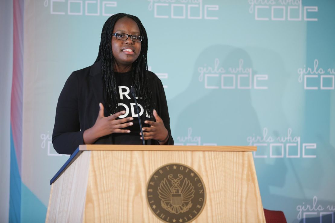 KaYesu Machayo at a Girls Who Code event in Washington, DC in July 2019