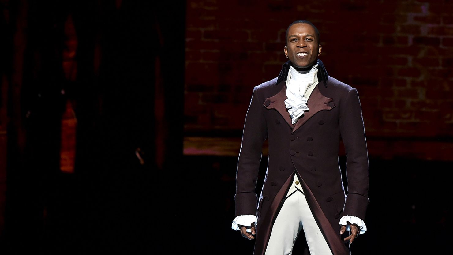 Leslie Odom Jr. performing onstage during the 70th Annual Tony Awards at The Beacon Theatre on June 12, 2016 in New York City. 