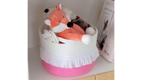 CherryNow Cute Tassel Cotton Rope Decorative Mini Hamper