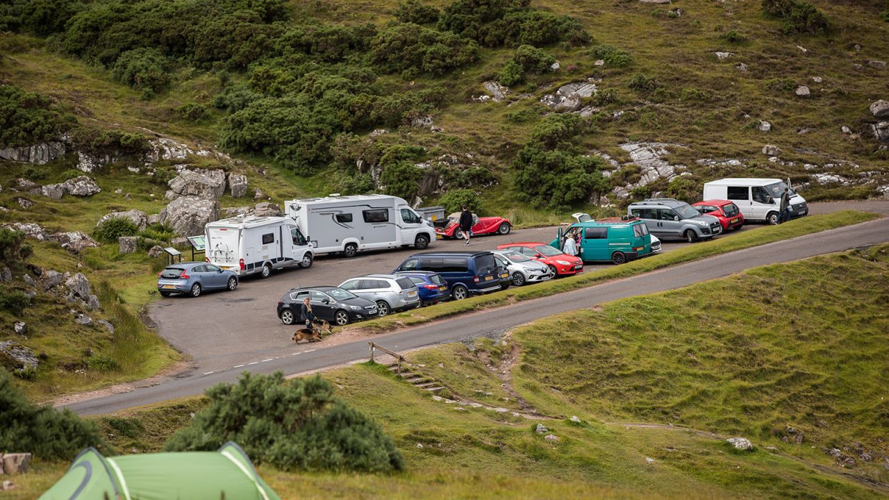 Scotland has seen an influx of camper vans and tourists since lifting restrictions.