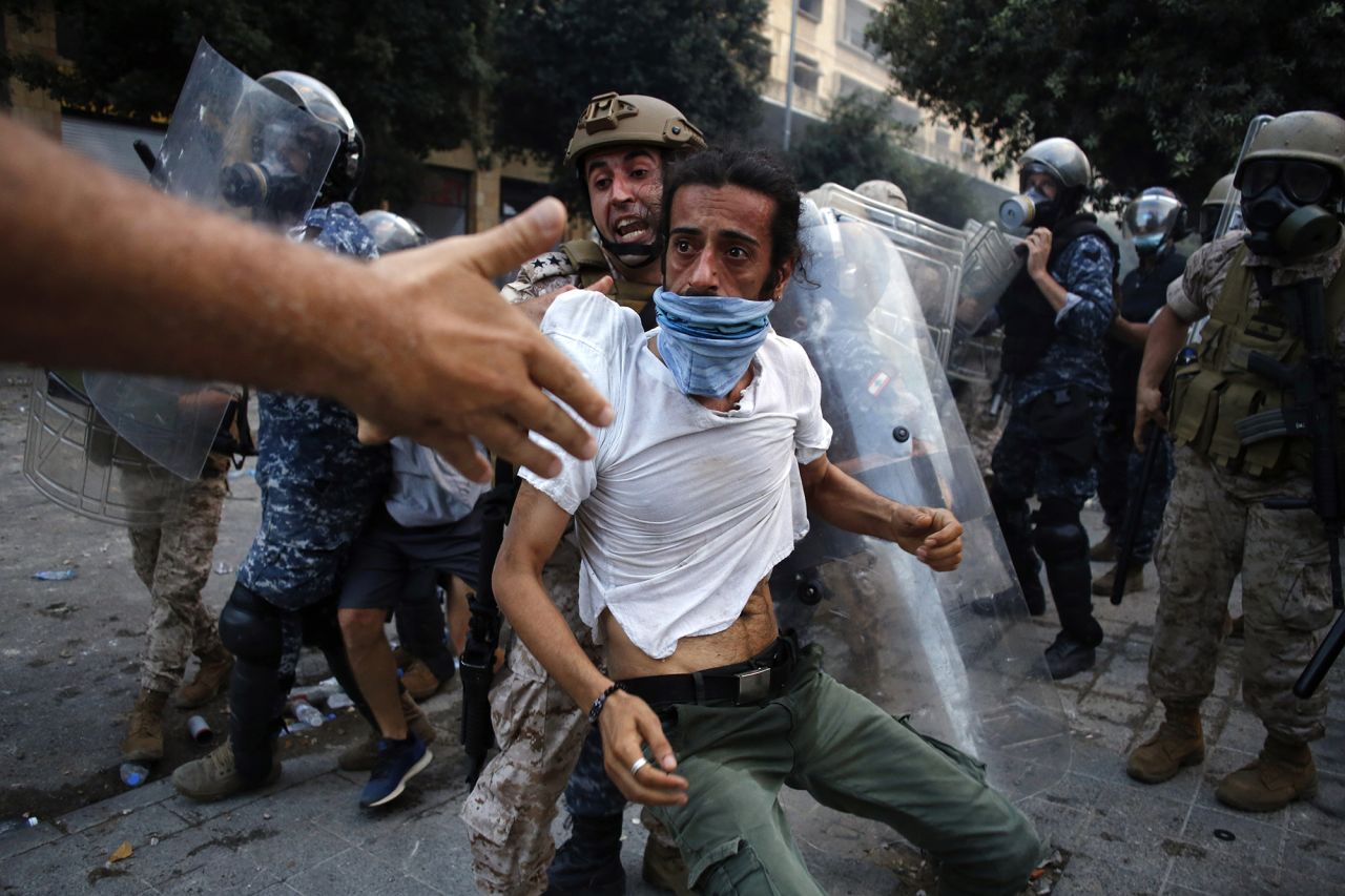 Protesters <a href="https://www.cnn.com/2020/08/08/middleeast/beirut-judgment-day-protests-intl/index.html" target="_blank">stormed several government buildings</a> in Beirut, Lebanon, on Saturday, August 8. The foreign ministry, the environment ministry and the economy ministry were occupied by angry demonstrators who called for the downfall of Lebanon's ruling elite.