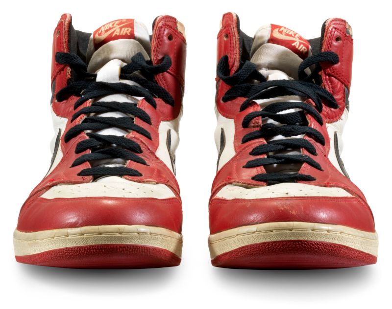 Michael Jordan s game worn sneakers set new record selling for 615 000 CNN