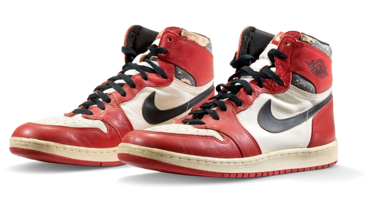 Michael Jordan's game-worn sneakers sell for a record $615,000 | CNN