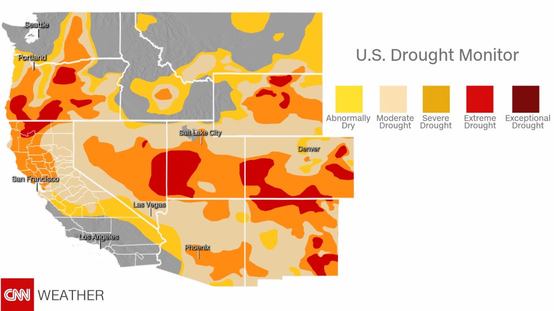 Western Drought Monitor on August 13, 2020