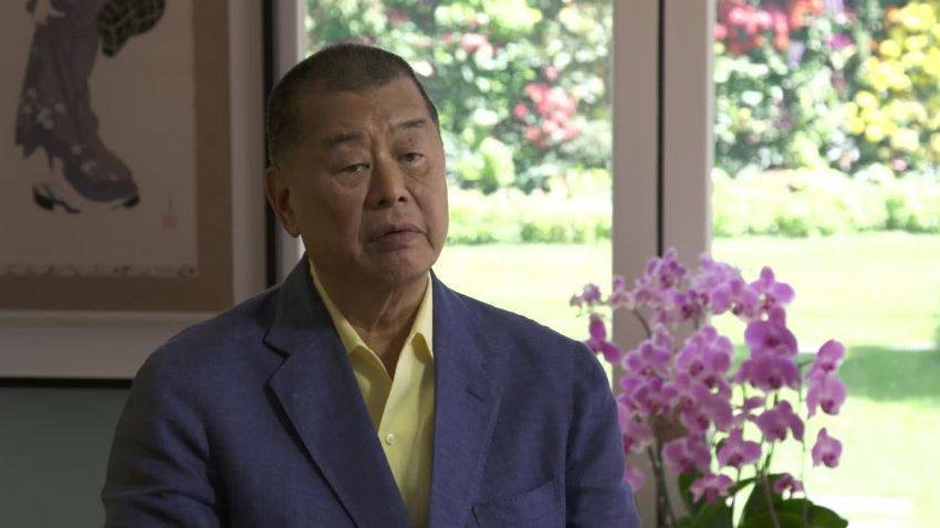 Apple Daily owner Jimmy Lai speaks to CNN's Will Ripley