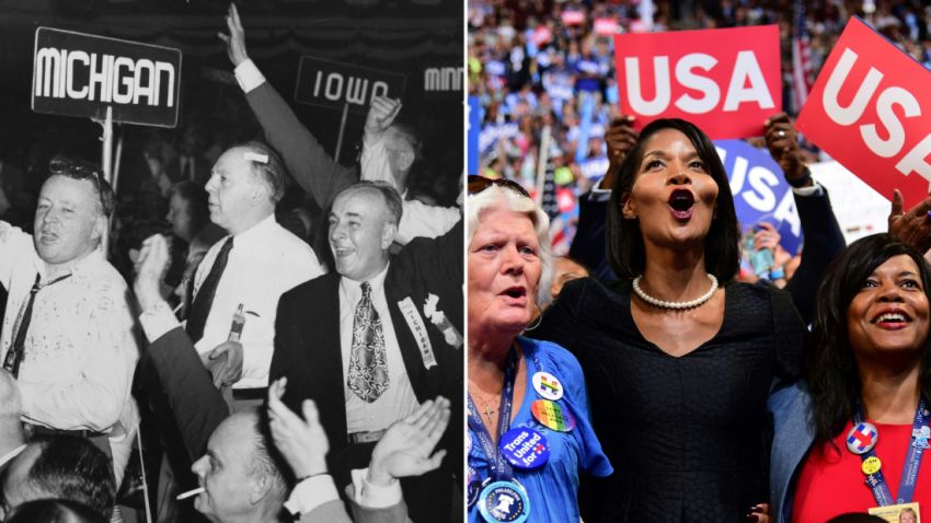 2 US Political Conventions History split