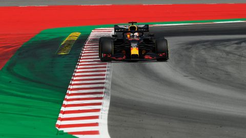 Verstappen drives at the Circuit de Catalunya in Barcelona during the Spanish Grand Prix.