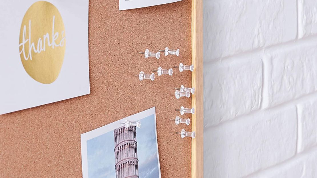 AmazonBasics Push Pins Tacks, 100-Pack 