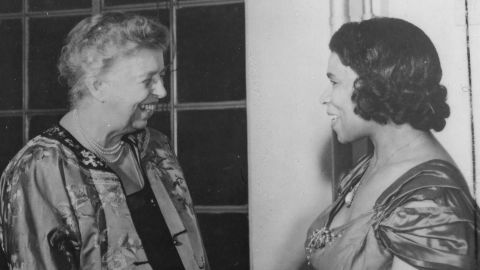 First lady Eleanor Roosevelt and singer Marian Anderson in Japan on May 22, 1953.