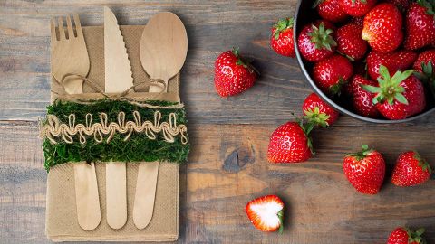 Bamboo-X Disposable Wooden Cutlery Set