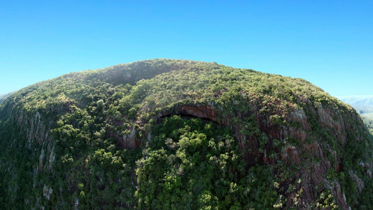 This is the Border Cave, located in the Lebombo Mountains. 
