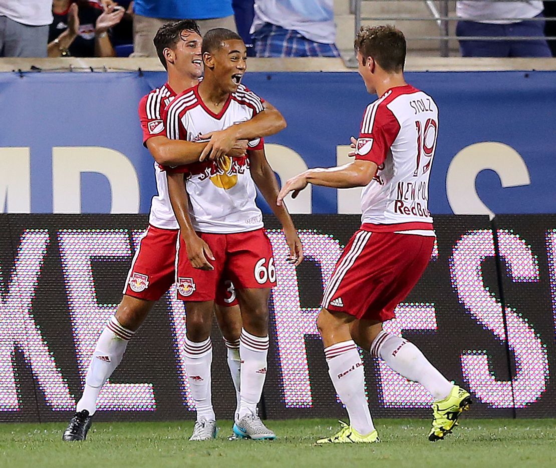 Tyler Adams (center) played for New York Red Bulls before joining RB Leipzig in 2019.