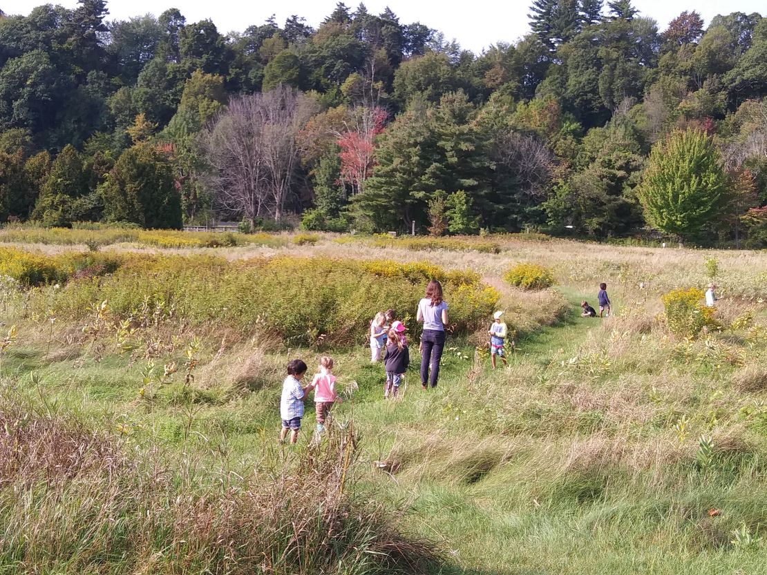 At Burlington Forest Preschool, the young students head outdoors year-round. 