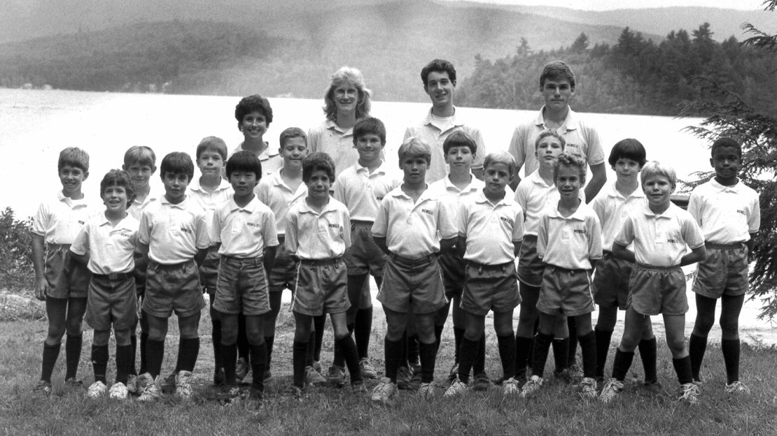 Kyle Beeton, seventh from right, front row, at Camp Mowglis. 