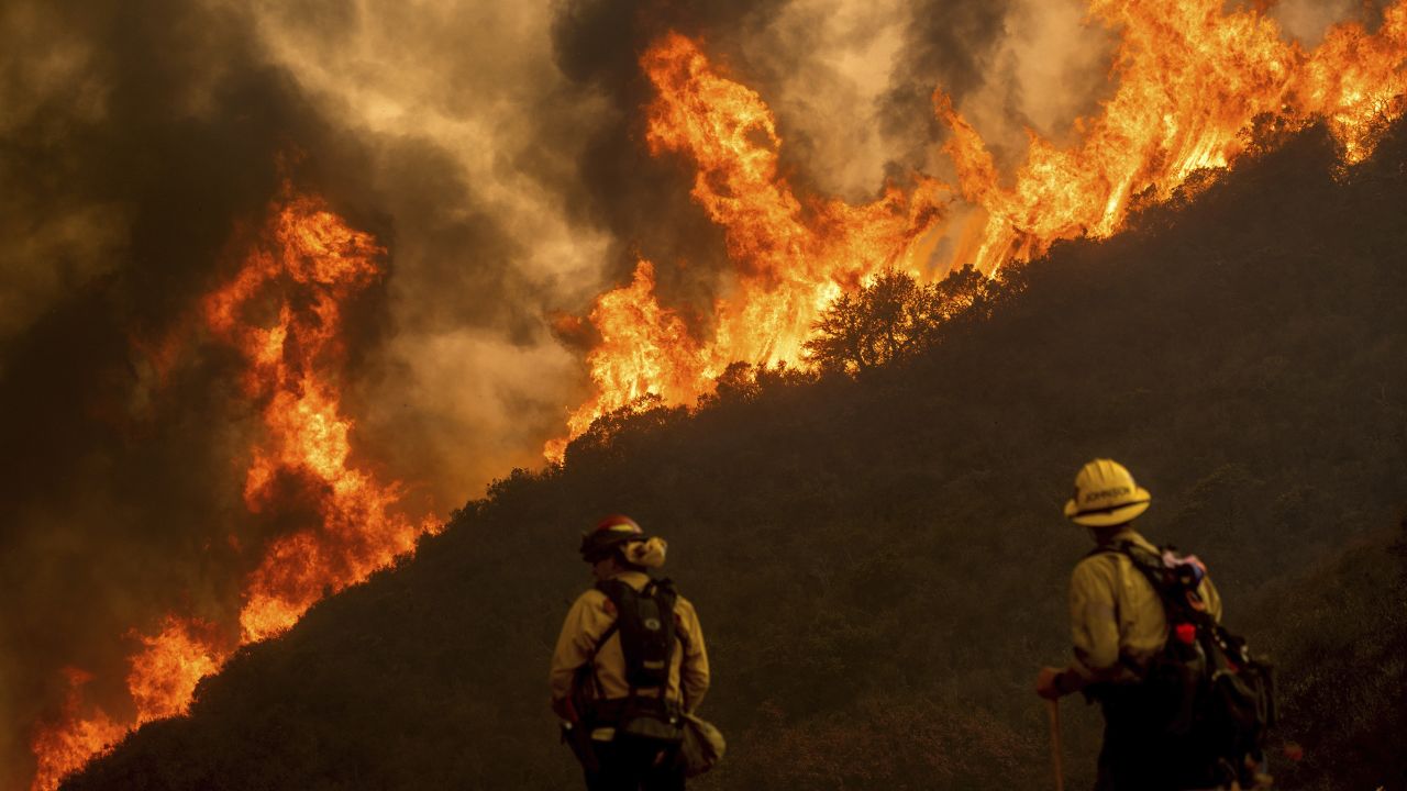 Firefighters continues to battle the River Fire as it threatens structures near Salinas.