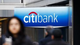 Mandatory Credit: Photo by JUSTIN LANE/EPA-EFE/Shutterstock (10528389a)
People walk past a Citibank branch in New York, New York, USA, 16 January 2020.
Citibank in New York, USA - 16 Jan 2020