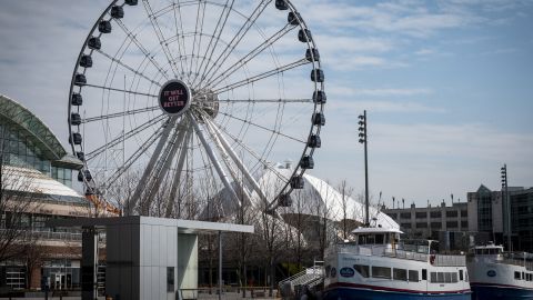 The Centennial Wheel at Navy Pier in Chicago. The Navy Pier announced it would be temporarily closed until Spring 2021.