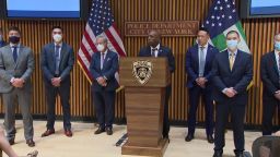 The New York City police department holds a press conference on August 18 announcing the formation of an Asian Hate Crime Task force.