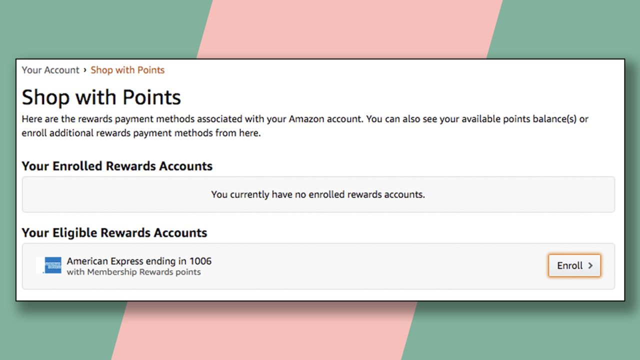 You need to enroll your eligible Amex card in Amazon's "Shop with Points" program.