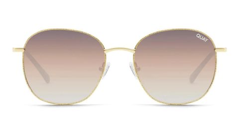 Quay Australia Jezabell 53mm Glitter Aviator Blue-Light-Blocking Glasses