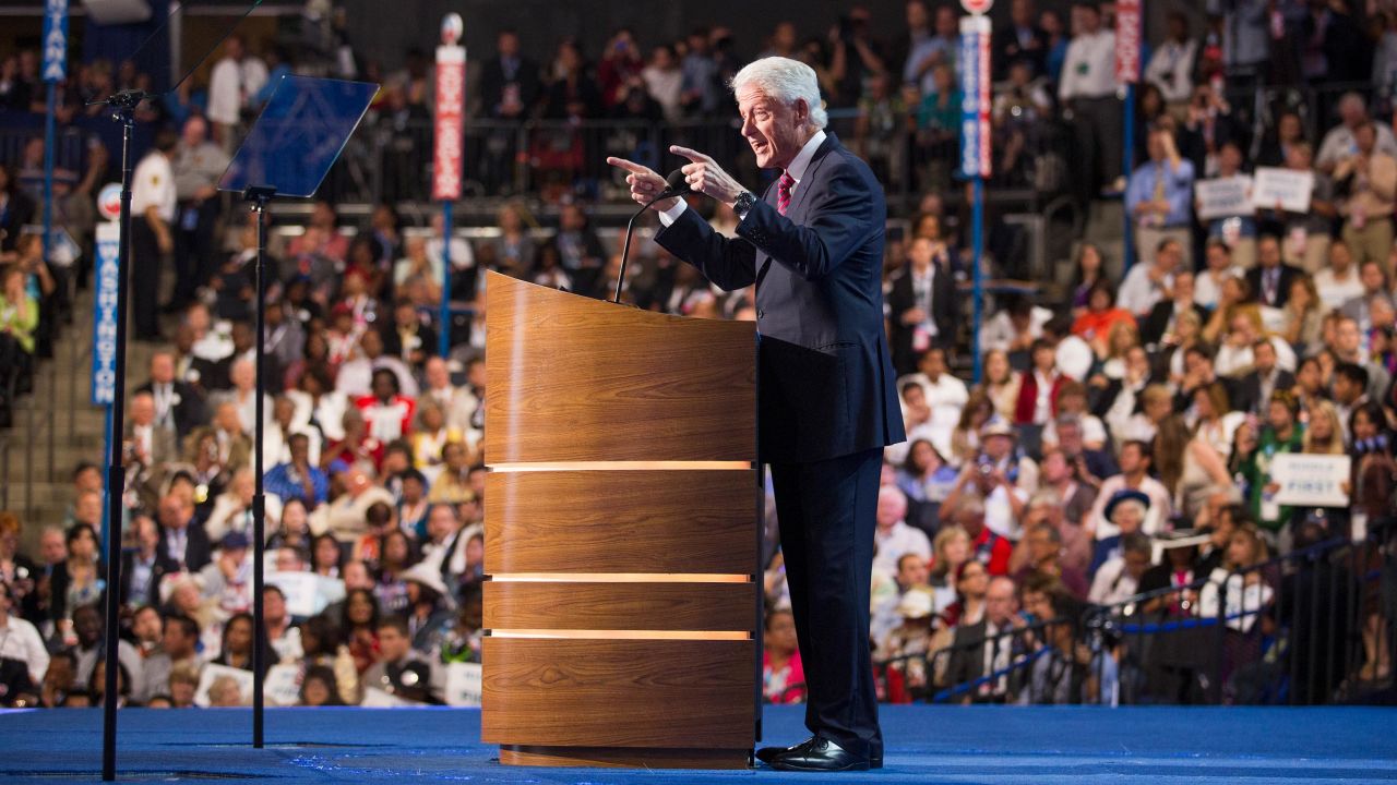 Clinton at the Democratic National Convention in Charlotte, North Carolina, 2012.