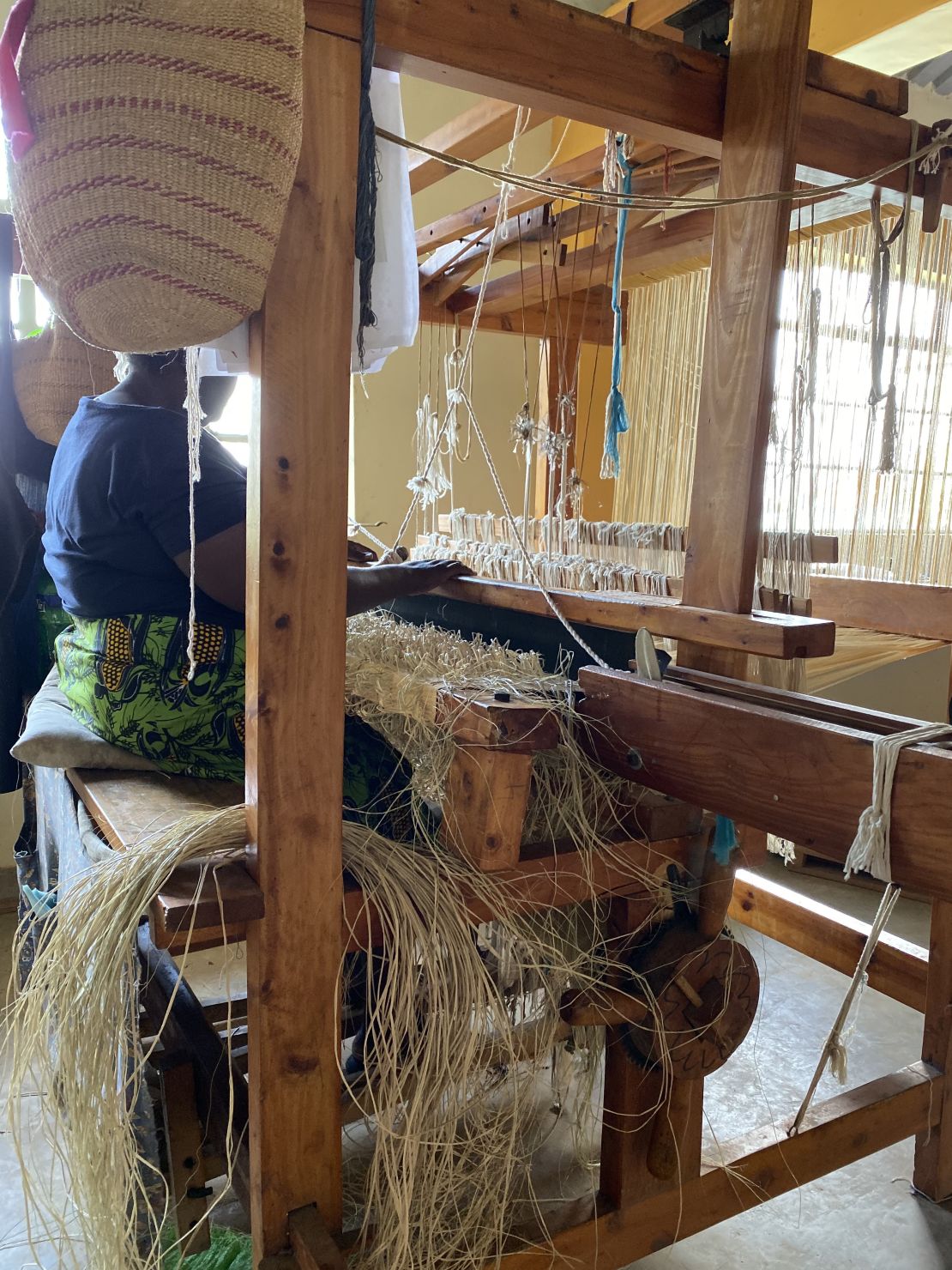 Bubu Ogisi visits weavers making her designs, in Nairobi, Kenya