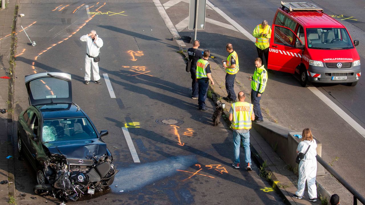 The accidents occurred on the A100 highway in Germany's capital.