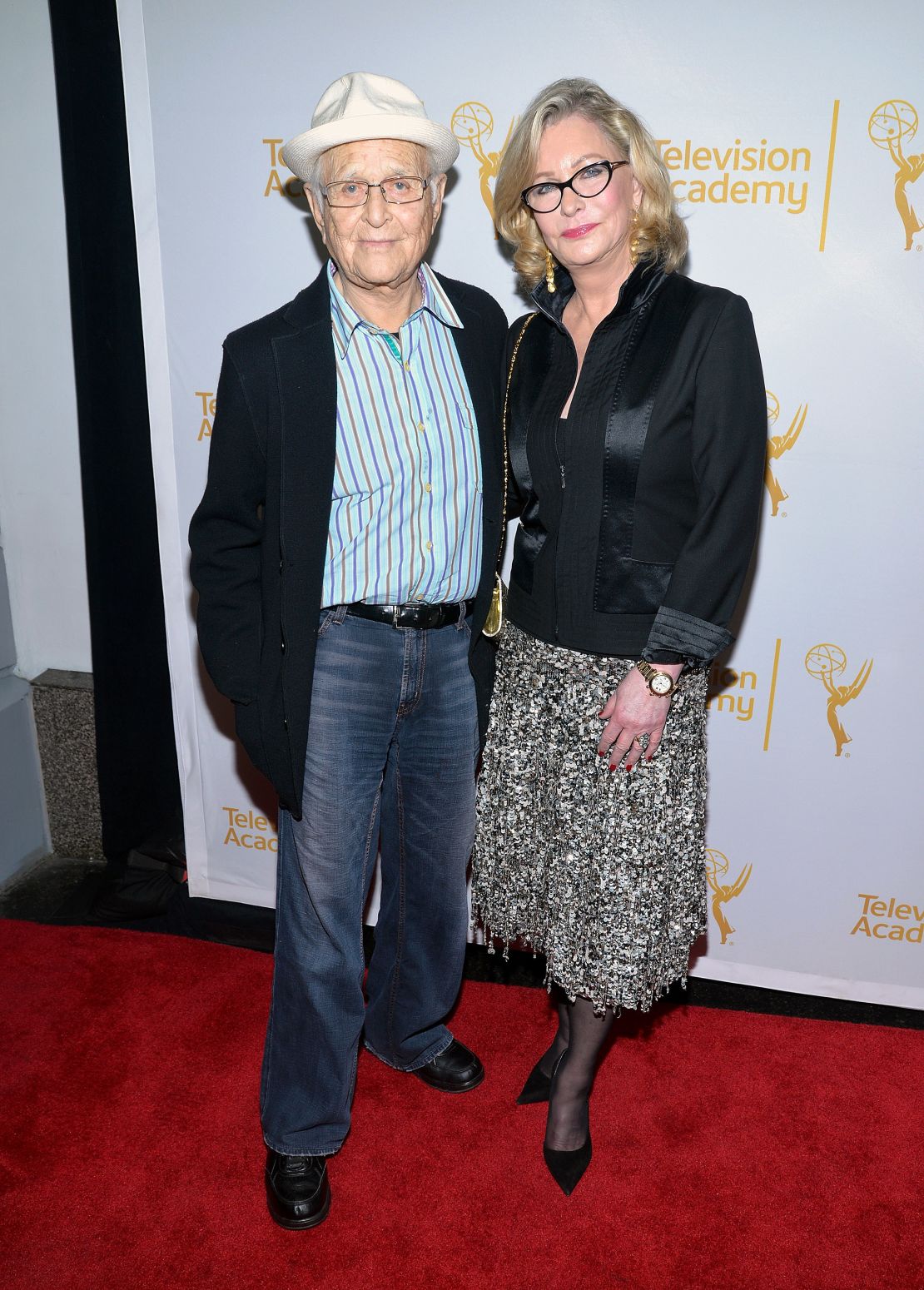 Norman Lear and Lyn Lear are both nominated for Emmy Awards this year. (Photo by Michael Tullberg/Getty Images)