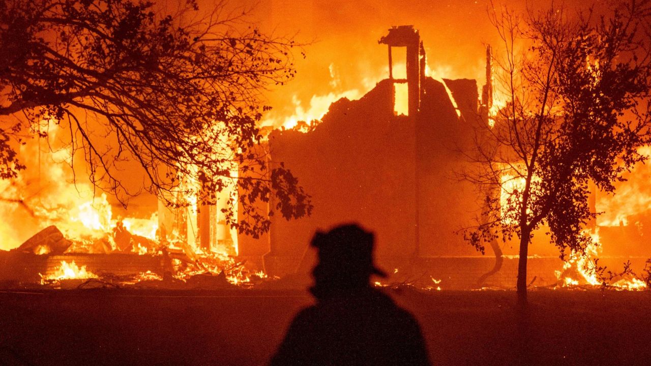 A home burns early Wednesday in Vacaville.