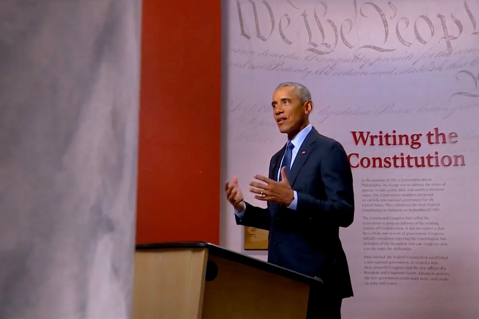 Former President Barack Obama gave a speech from Philadelphia, the birthplace of the Constitution, on Wednesday. During his speech, <a href="index.php?page=&url=https%3A%2F%2Fwww.cnn.com%2Fpolitics%2Flive-news%2Fdnc-2020-day-3%2Fh_2b495ea2c84473ce4ce16a1d8122e516" target="_blank">he excoriated President Trump</a> as incapable of handling the responsibilities of the office. "I did hope, for the sake of our country, that Donald Trump might show some interest in taking the job seriously; that he might come to feel the weight of the office and discover some reverence for the democracy that had been placed in his care," Obama said. "But he never did."