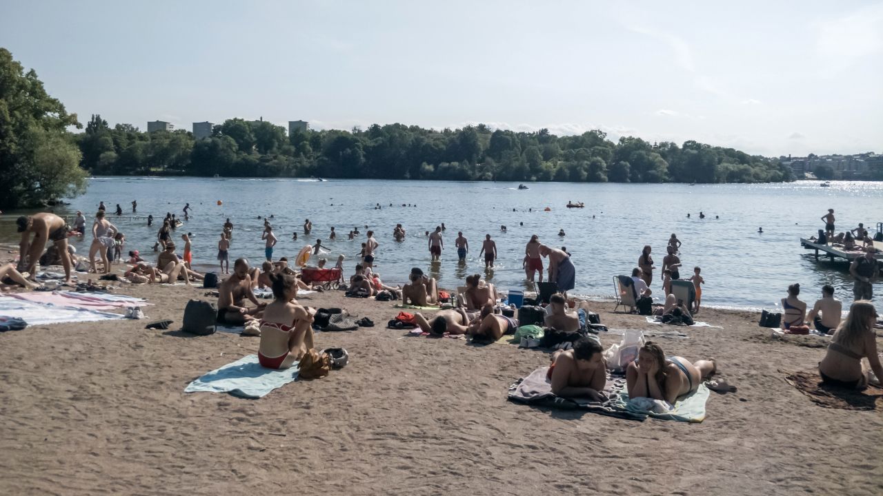 Sweden did not go into lockdown when the pandemic spread across Europe in spring and most places in the country's capital, pictured, remained open. 