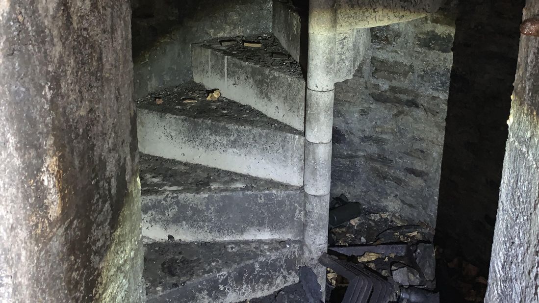 A secret stone staircase, missing from 1804 plans, was recently uncovered during excavation work. 