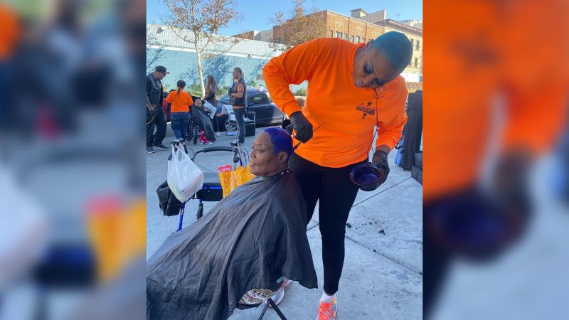 This woman is beautifying Skid Row one makeover at a time. And not