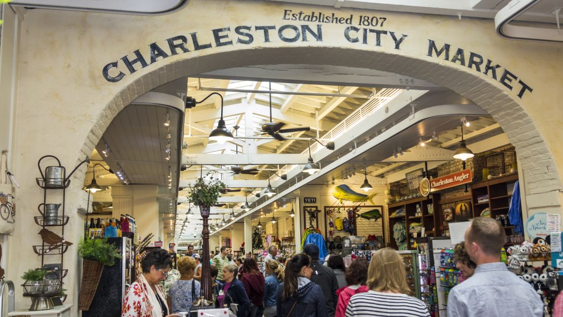 Charleston's City Market is now a marketplace for local goods and souvenirs. Racist trinkets have been sold here.