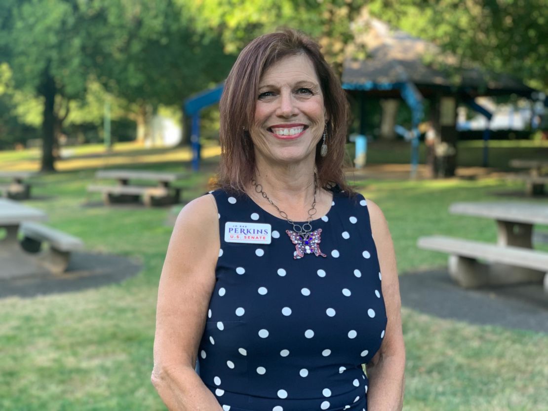 Jo Rae Perkins in her hometown of Albany, Oregon.