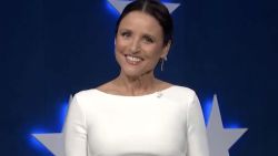 MILWAUKEE, WI - AUGUST 20: In this screenshot from the DNCC's livestream of the 2020 Democratic National Convention, actress Julia Louis-Dreyfus hosts the virtual convention on August 20, 2020.  The convention, which was once expected to draw 50,000 people to Milwaukee, Wisconsin, is now taking place virtually due to the coronavirus pandemic.  (Photo by DNCC via Getty Images)