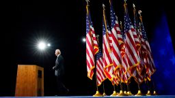 Democratic presidential candidate former Vice President Joe Biden arrives to speak during the fourth day of the Democratic National Convention, Thursday, Aug. 20, 2020, at the Chase Center in Wilmington, Del. (AP Photo/Andrew Harnik)