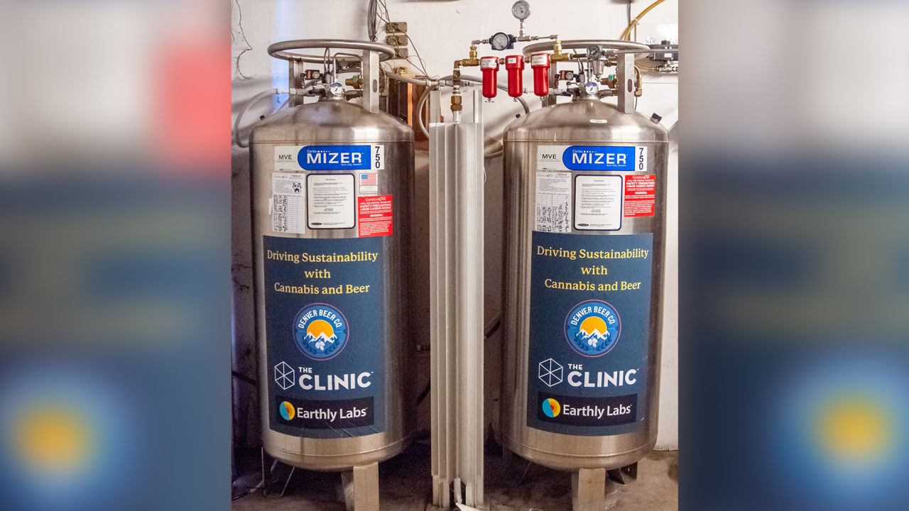 Driving sustainability with cannabis and beer, these two tanks will hold 500 pounds of CO2. 