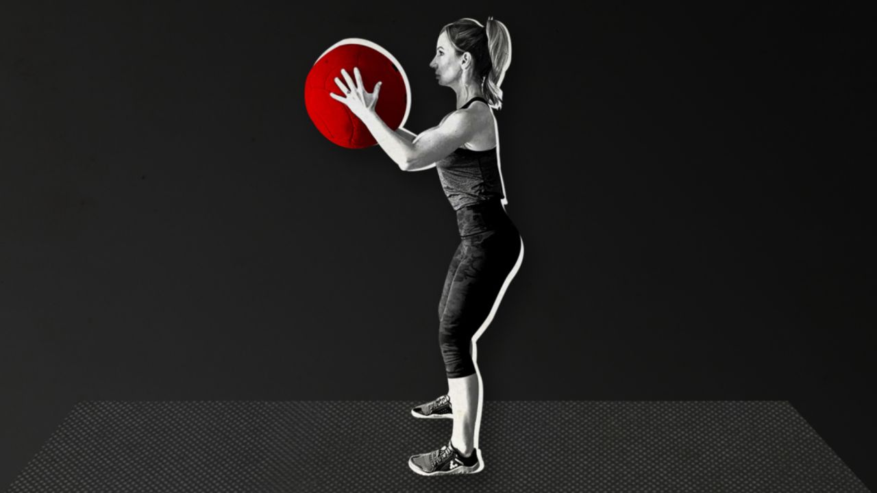 Slamming a medicine ball is a core-focused, total-body exercise, according to fitness expert Dana Santas. Just be sure to maintain your form. 