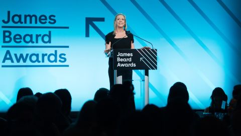 James Beard Foundation CEO Clare Reichenbach says given the tumult in the restaurant industry now, giving awards to some restaurants and not others "does not .. feel like the right thing to do."
