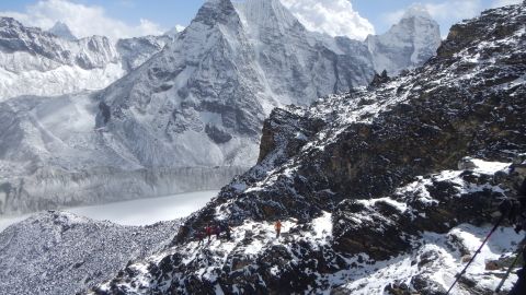 A view of Island Peak at Mount Everest, one of the most challenging mountains to summit in the world.
