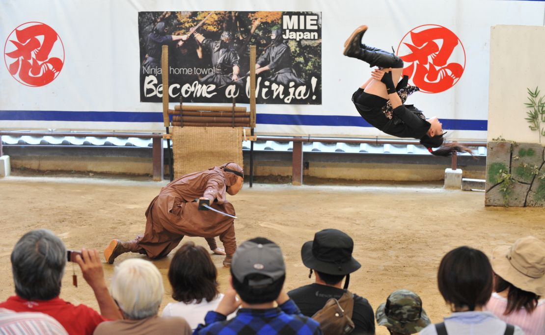 The Iga-ryu Jinja Museum offers demonstrations and ninja shows, pictured here in June 2012.
